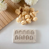 10-Piece Arched Window Texture Stamp Set for Clay & Polymer Creations